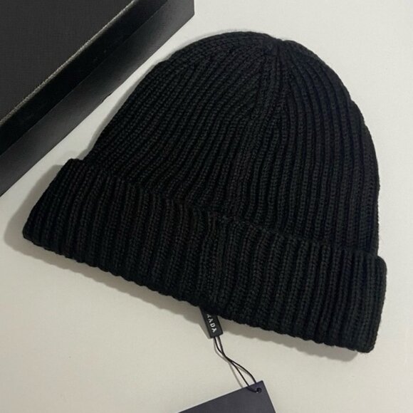 Prada Black Designer Winter Beanie - Picture 5 of 7